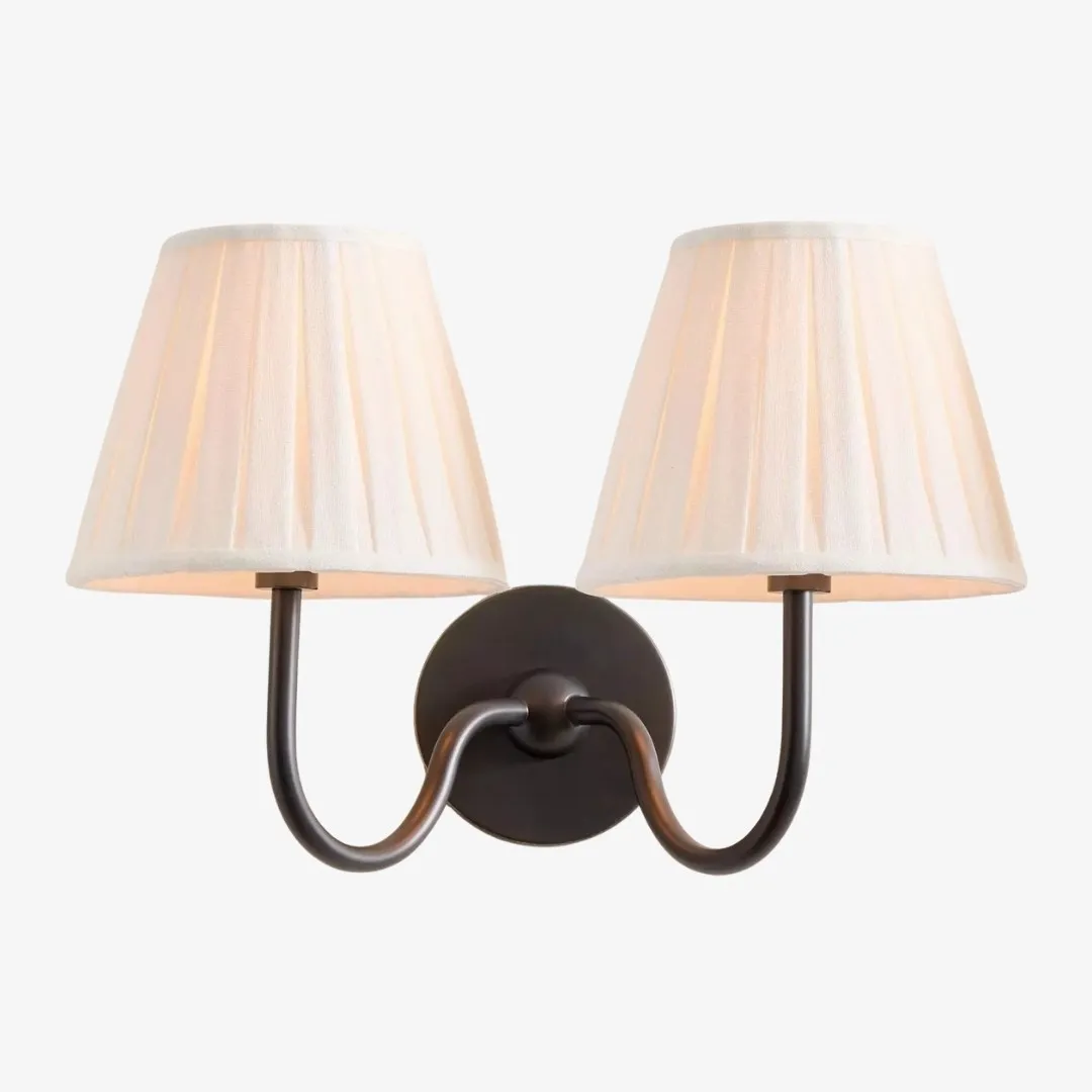 Luvora Vintage Pleated Shade Wall Lamp - Refined Linen Sconce For Bathroom or Corridor KL1272