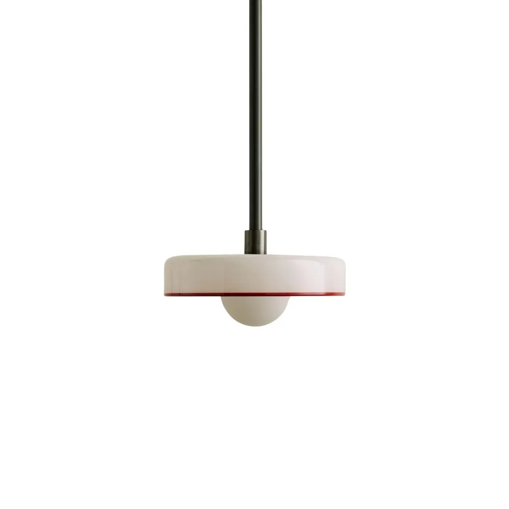 Metal Rod Glass Disc Orb Pendant Light KL923