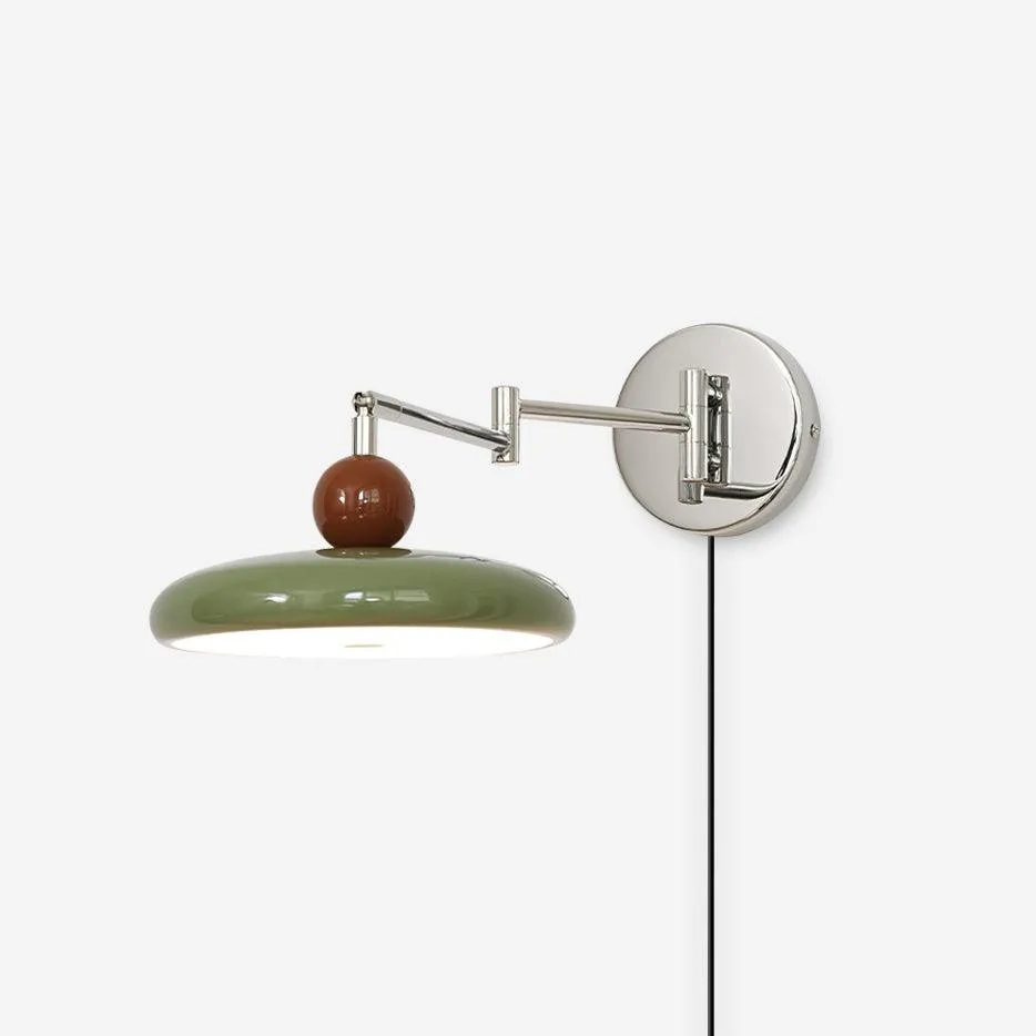Swing Arm Bedside Plug In Wall Lamp KL457