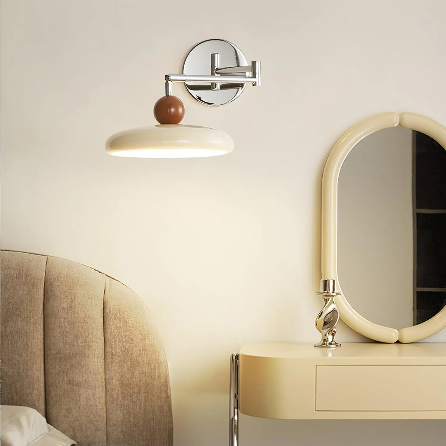 Swing Arm Bedside Plug In Wall Lamp KL457