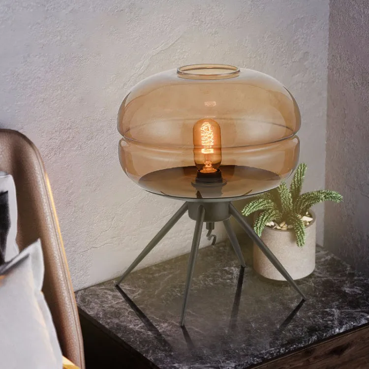 Lacquered Glass Table Lamp