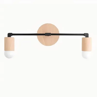 Mobilux Line Wood and Vanity Light - Bohemian Bathroom Lighting Fixture KL1469
