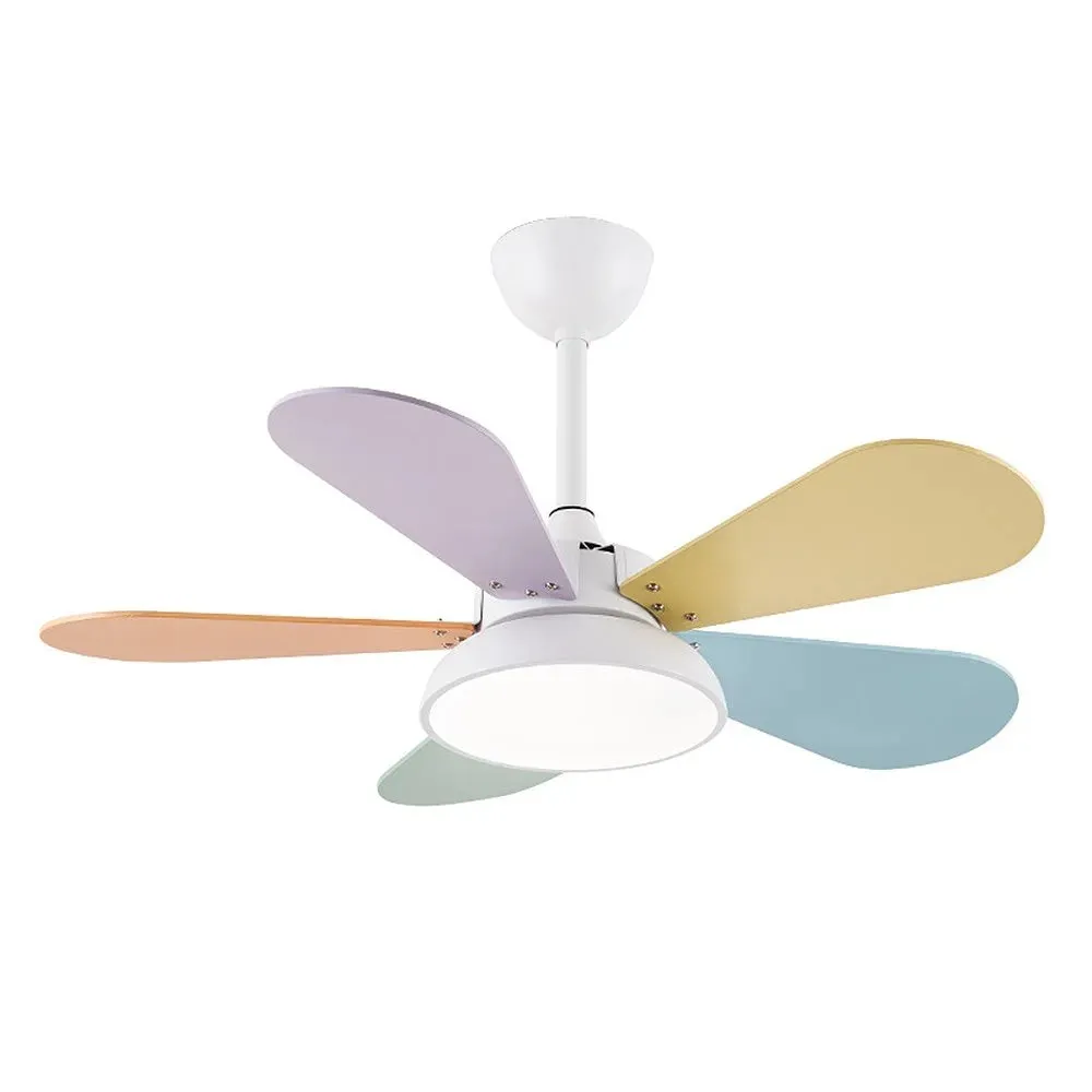 Modern Colorful Led Ceiling Fan Light For Kids Room KL947