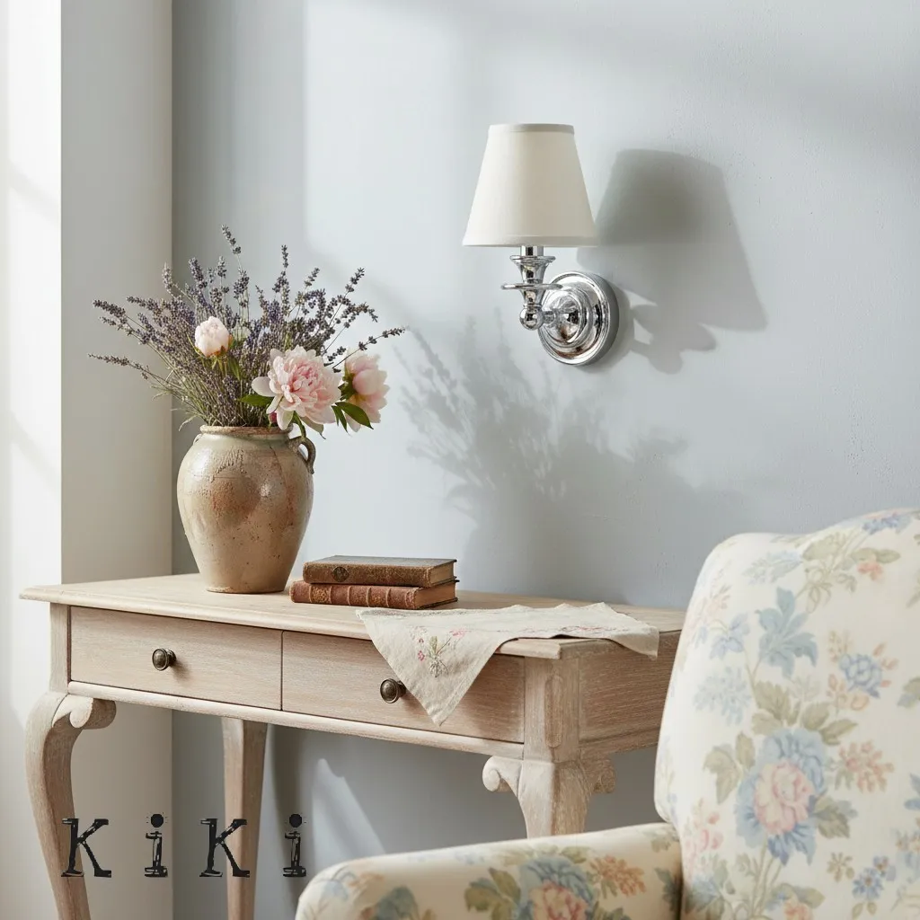 Kalvora Classic Sculpted Wall Sconce – Fabric Shade Sconce For Indoor Accent Lighting KL1162