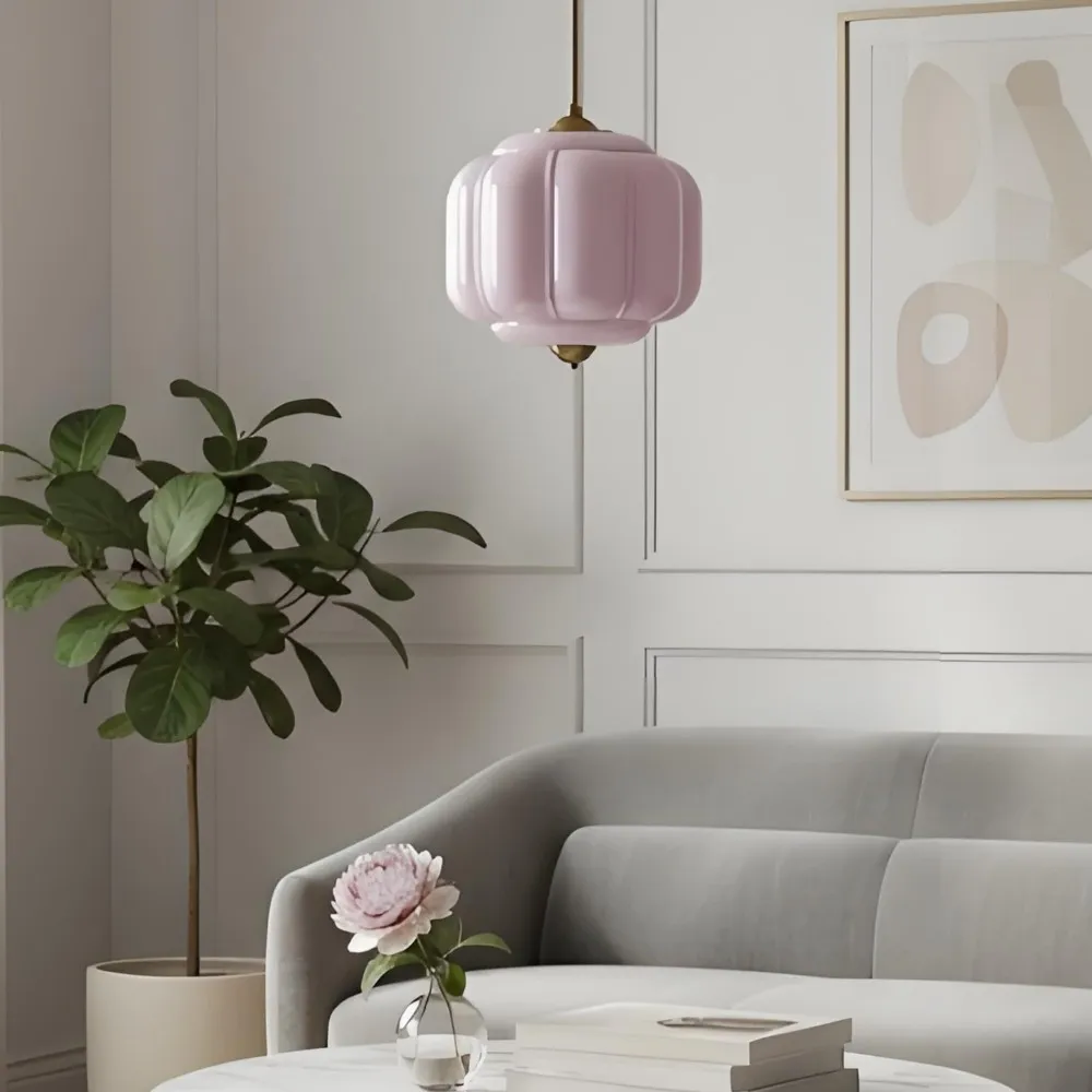 Vintage Eloise Opal Glass Pendant Light KL926