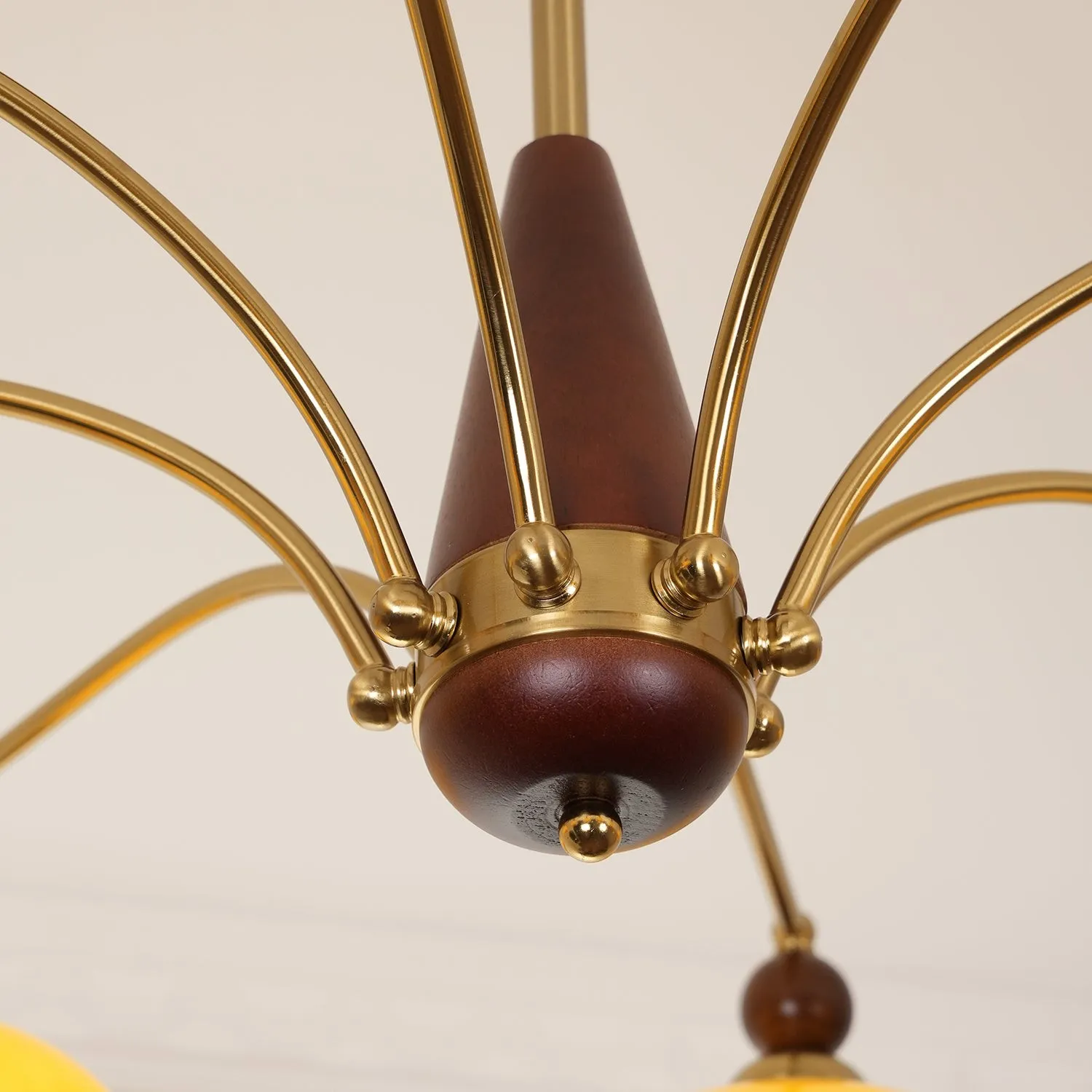 Vintage Multihead Persimmon Chandelier KL609