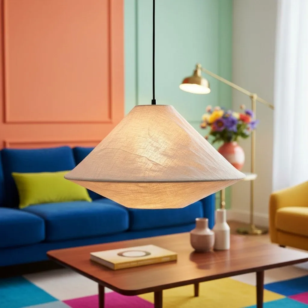 Zalen Fabric Lantern Shade Pendant Light - Artistic Lighting for Contemporary Home KL1670