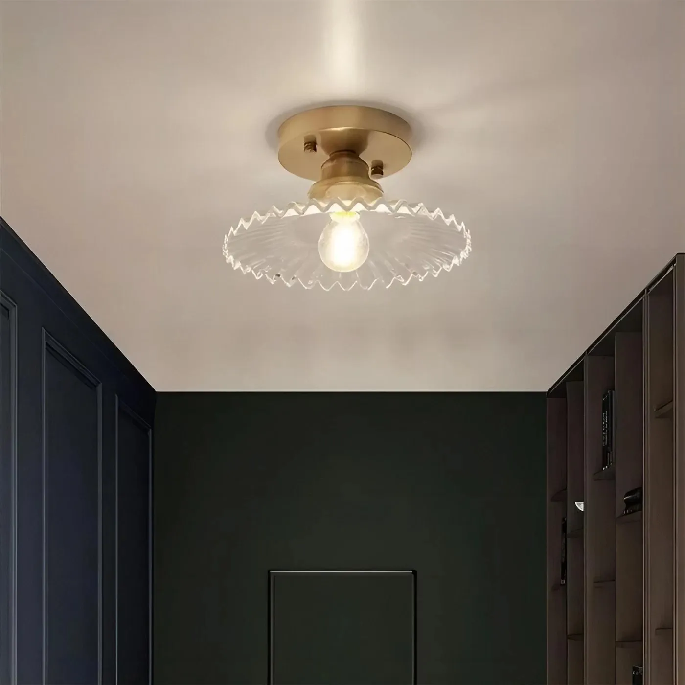 Vintage Design Stained Glass Ceiling Light KL65
