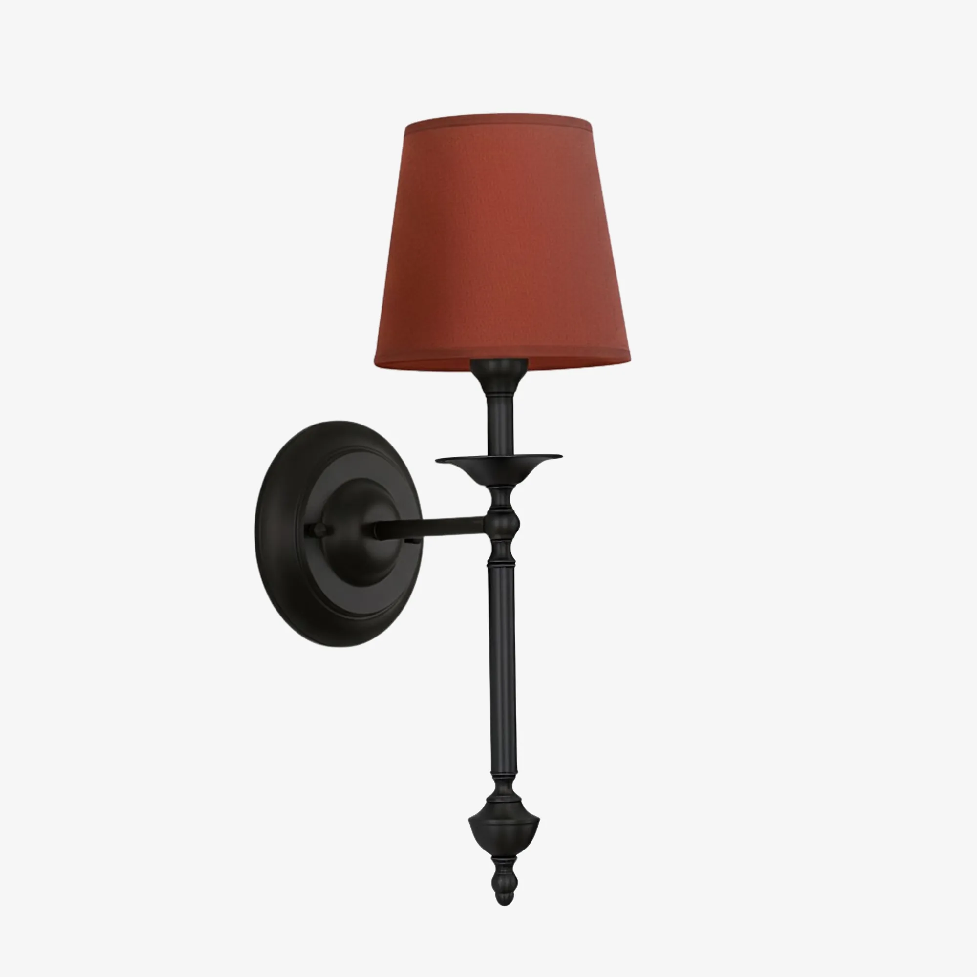 Arcuma Elegant Wall Light - Copper or Black Finishes Sconce with Fabric Shade for Interior KL2337