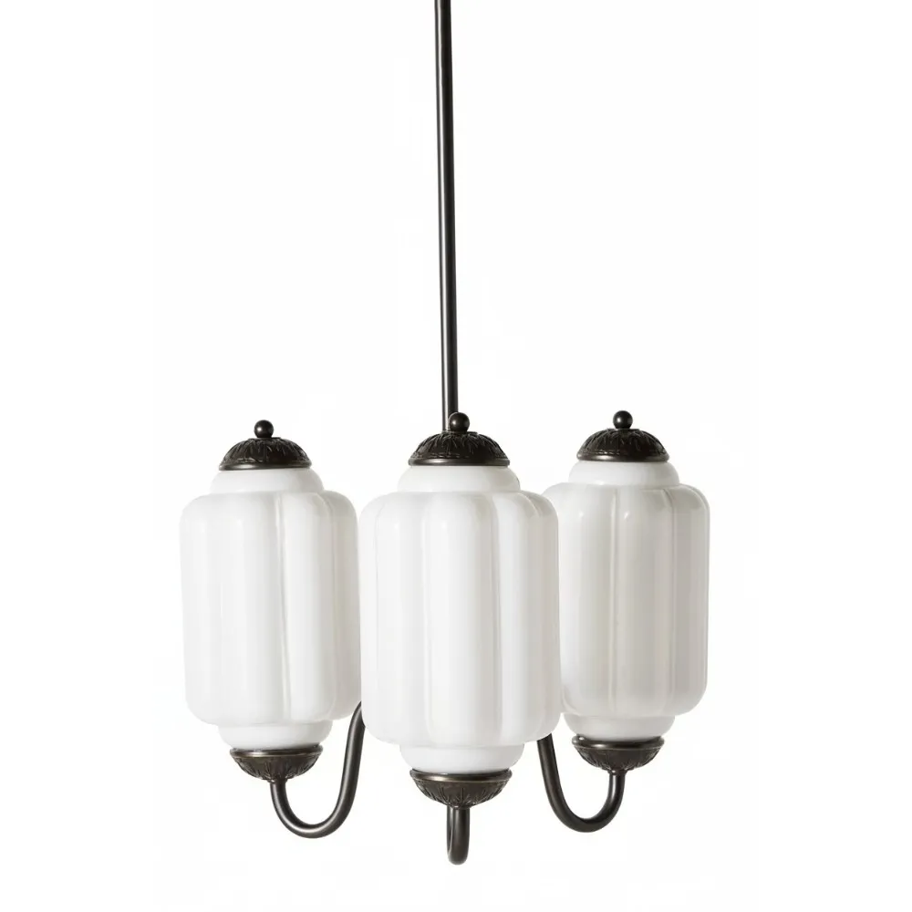 Vintage Eloise Glass 3 Lights Chandelier For Living Room KL928