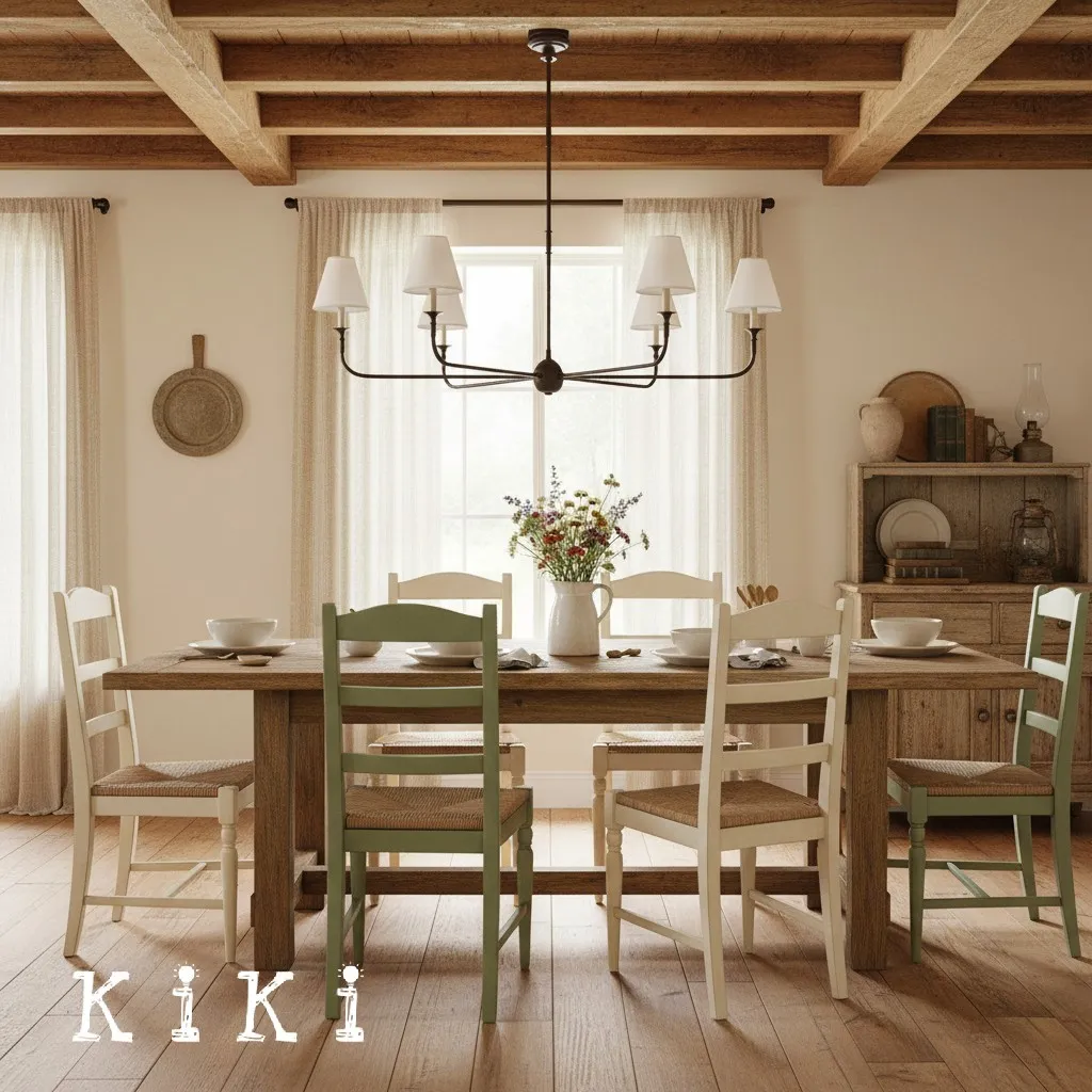 Modern Industrial Metal Chandelier – Luxury Linen Shade Design for Dining or Living Room KL1218