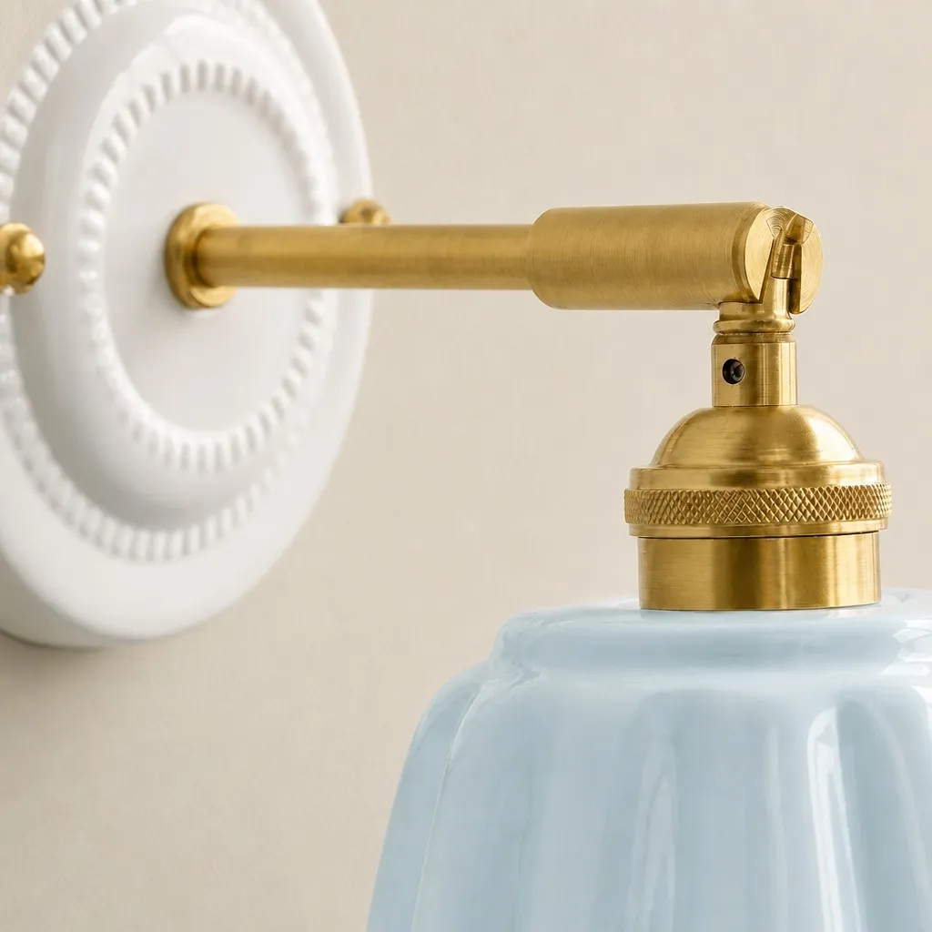 Cienax Retro Ceramic Flower Wall Sconce for Bedroom or Living Room A56