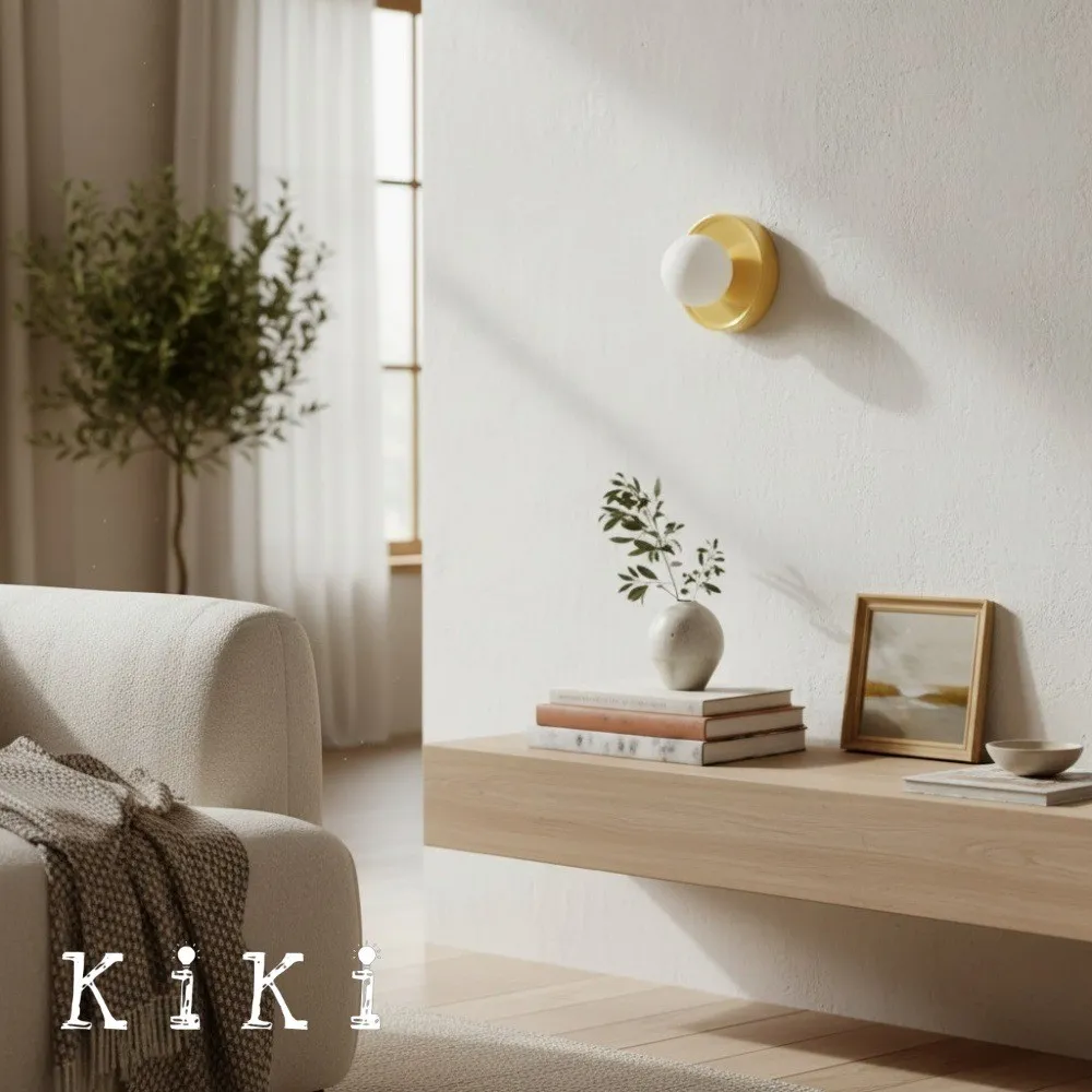 Soina Minimalist Globe Wall Light with Ceramic Base - Warm Ambient Lighting for Home KL1684