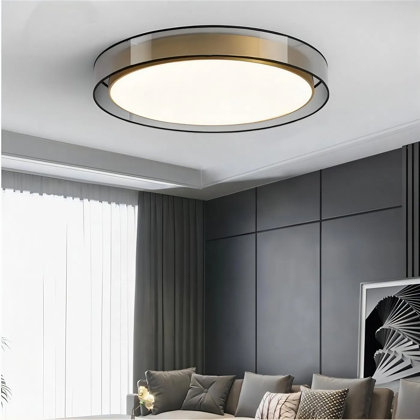 Scandinavian Unique Luxury Round LED Ceiling Lamp KL804