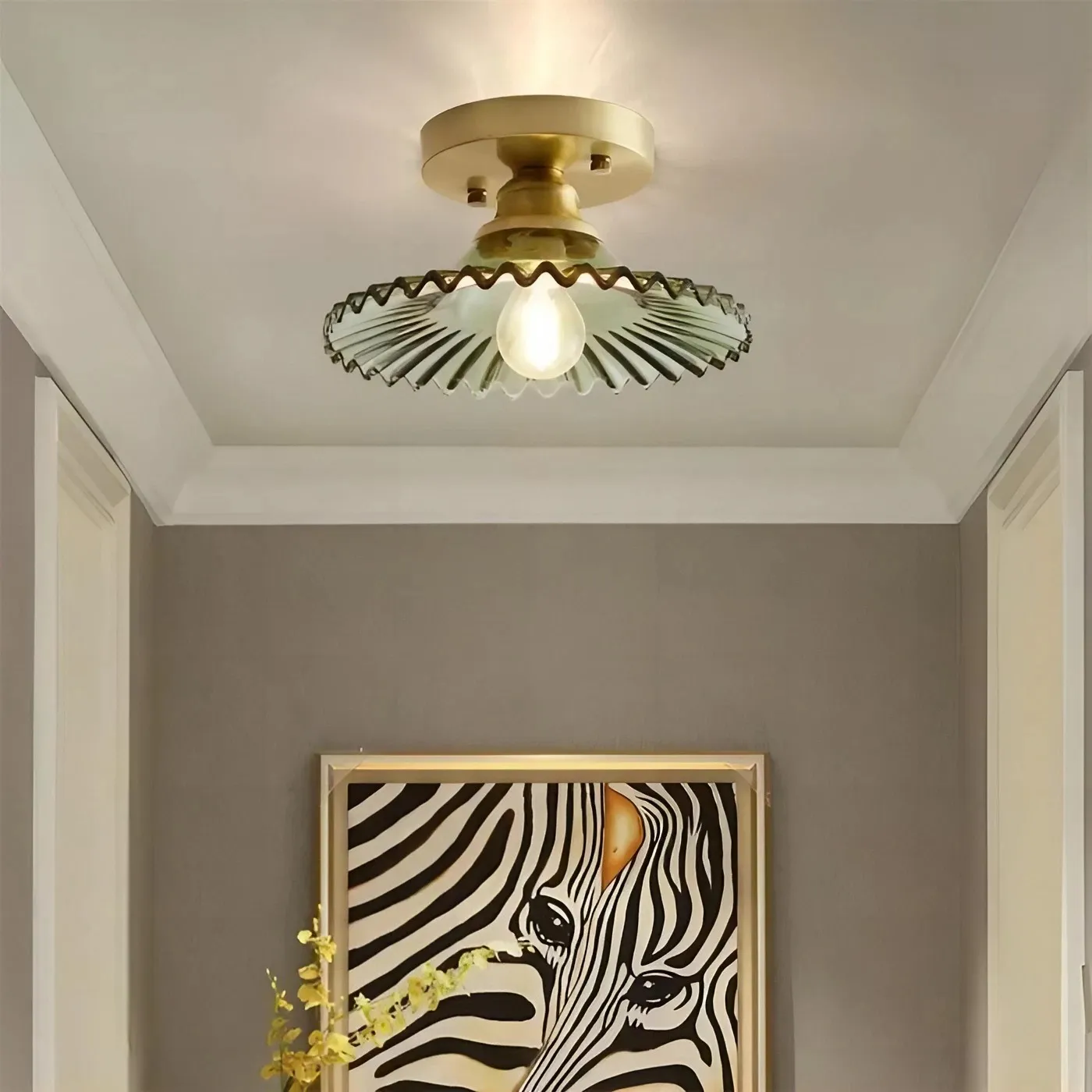 Vintage Design Stained Glass Ceiling Light KL65