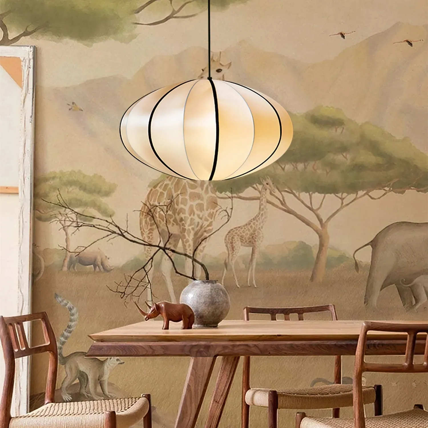 Classic Ribbon Fabric Pendant Light KL154