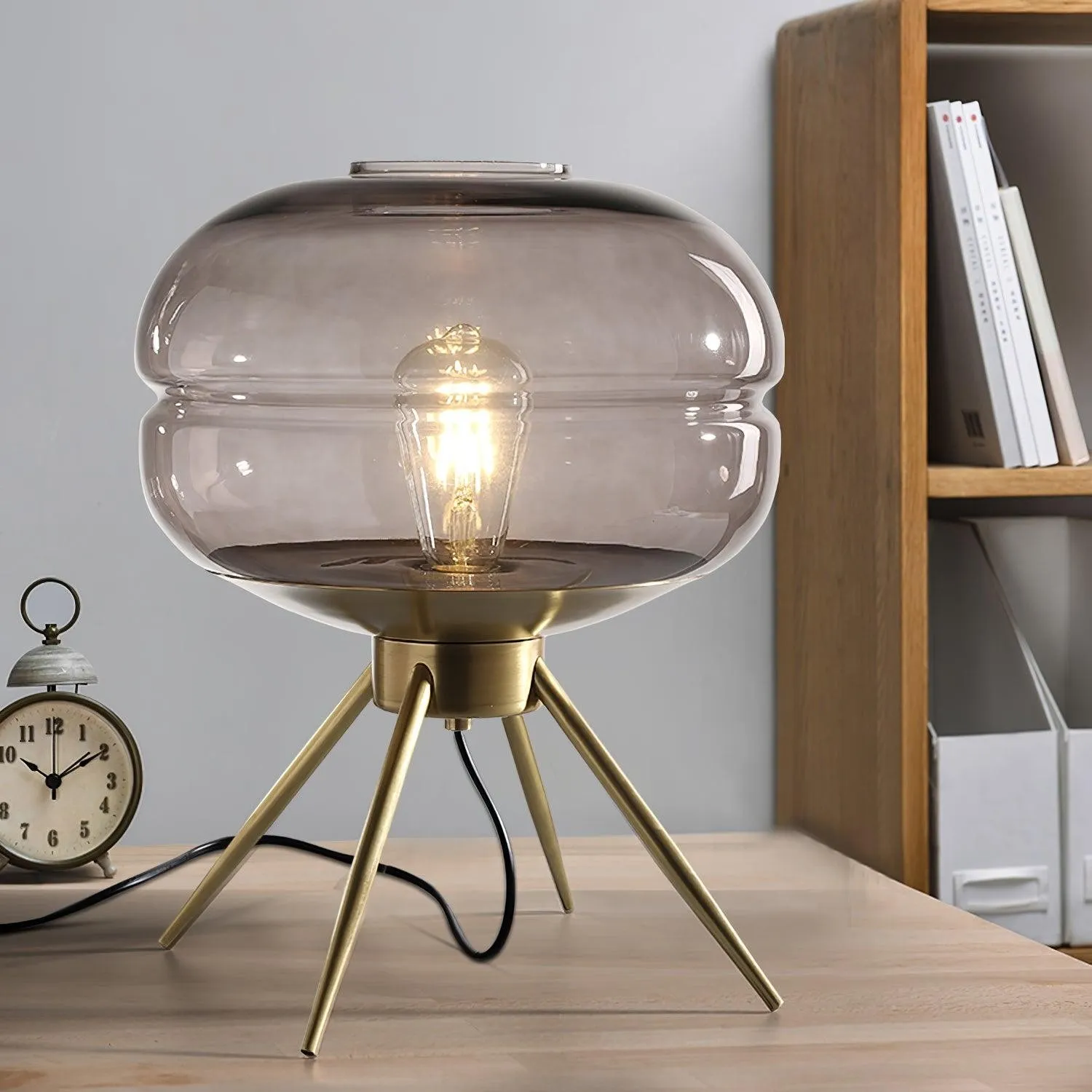 Luxury Personality Colored Glass Cover Tall Table Lamp KL499