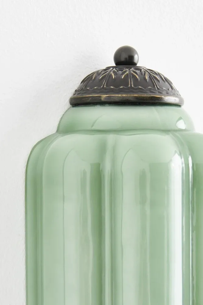 Eloise Long Pumpkin Retro Glass Recessed Wall Lamp KL857