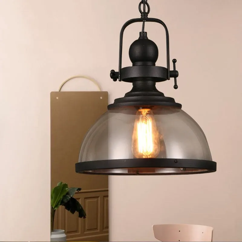 Modern Industrial Style Dome Glass Pendant Lamp KL318