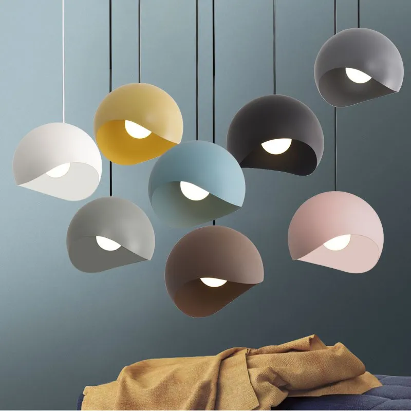 Scandinavian Macaron Eggshell Ball Pendant Light KL96