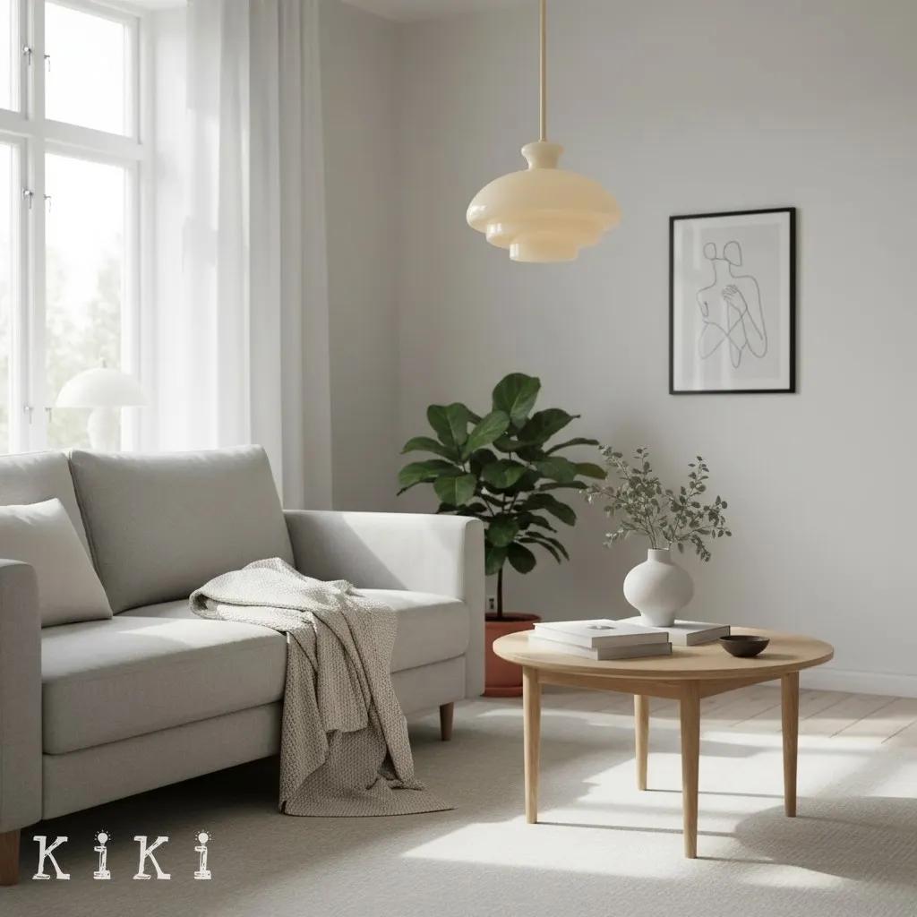 Halovita Elegant Metal Design Glass Pendant Lamp for Living Areas KL2136