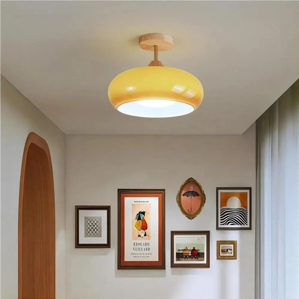 Vintage Bauhaus Style Glass Ceiling Light KL36