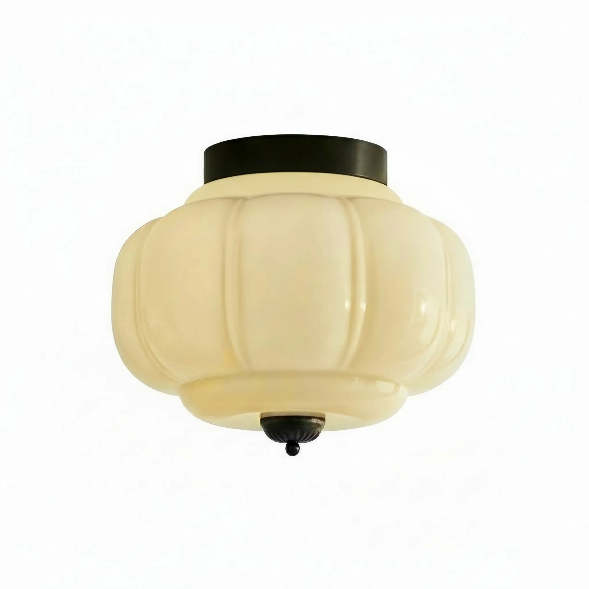Eloise Pumpkin Inspired Retro Design Glass Ceiling Light - Accent Lighting for Living Room KL1393