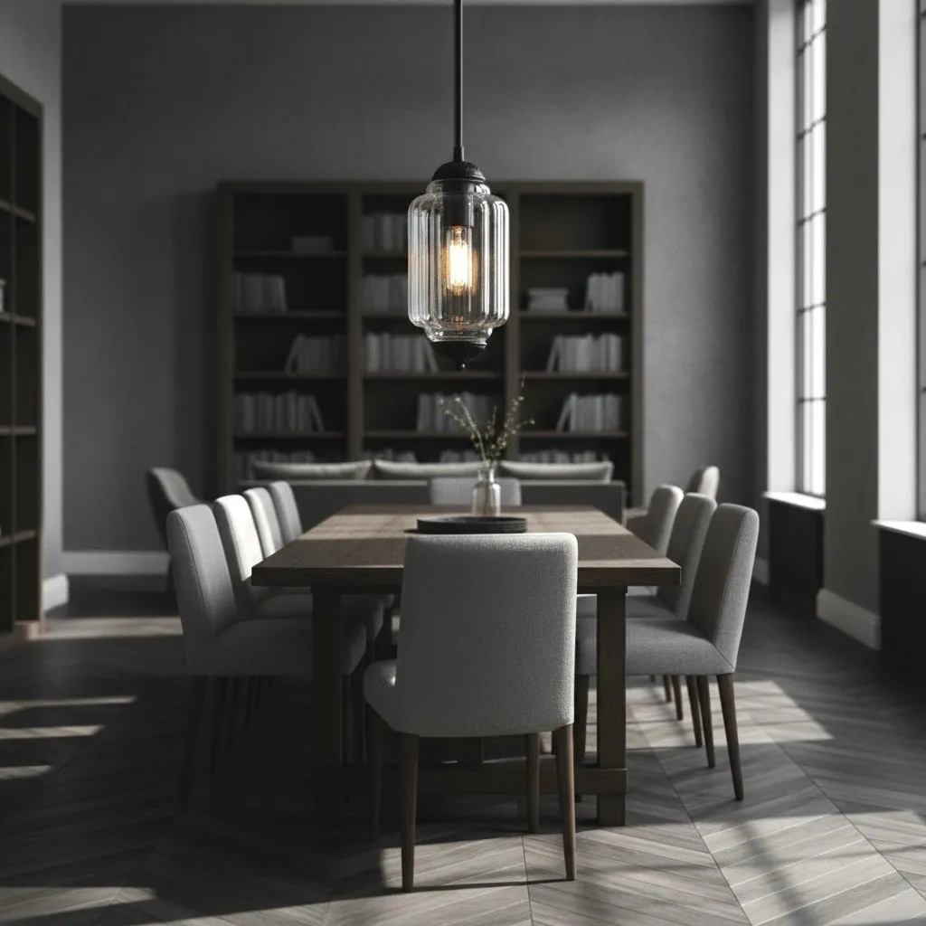 Eloise Simple Glass Irregular Lantern Pendant Lamp KL828