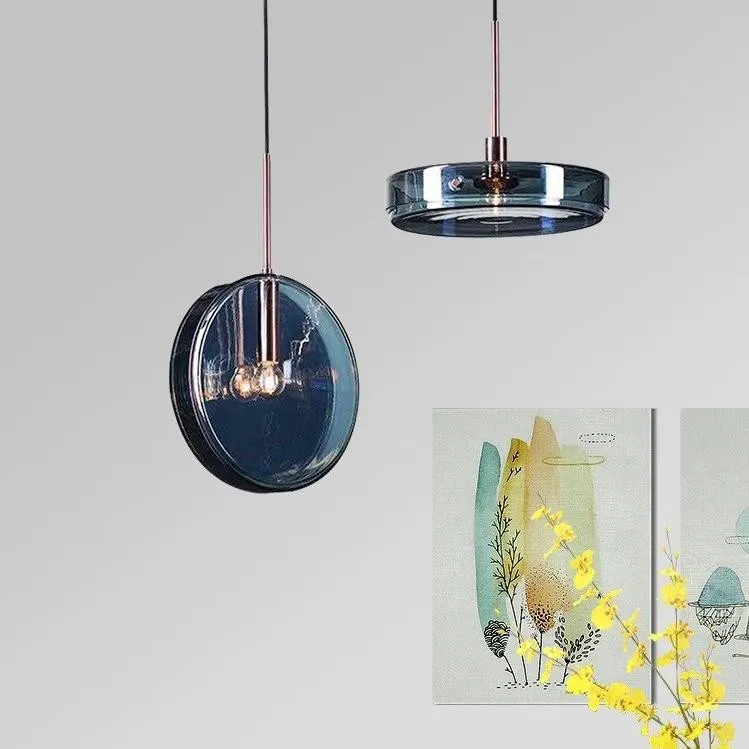 Dark Blue Glass Pendant Lamp