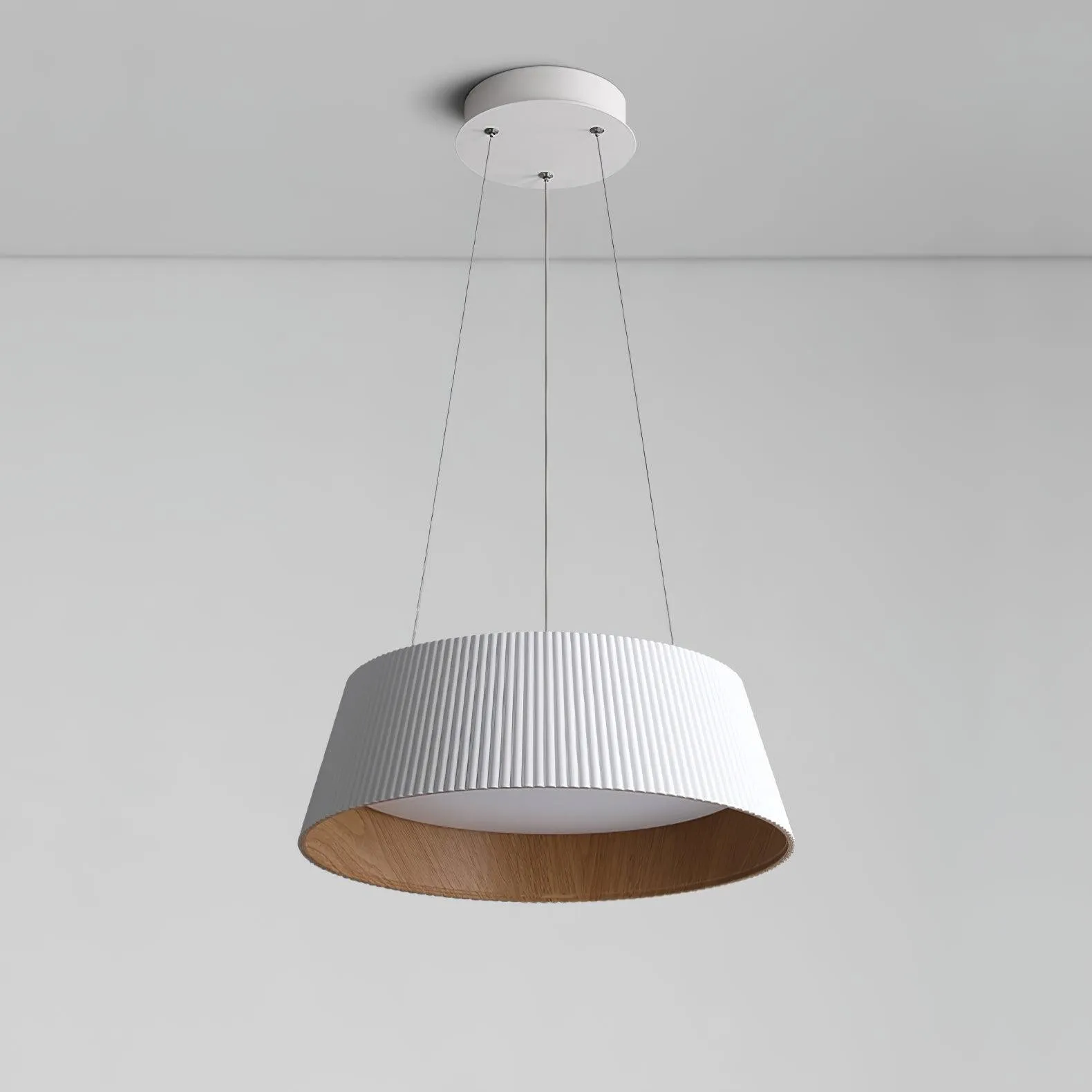 Minimalist Corrugated Lampshade Bedroom Pendant Lamp KL334