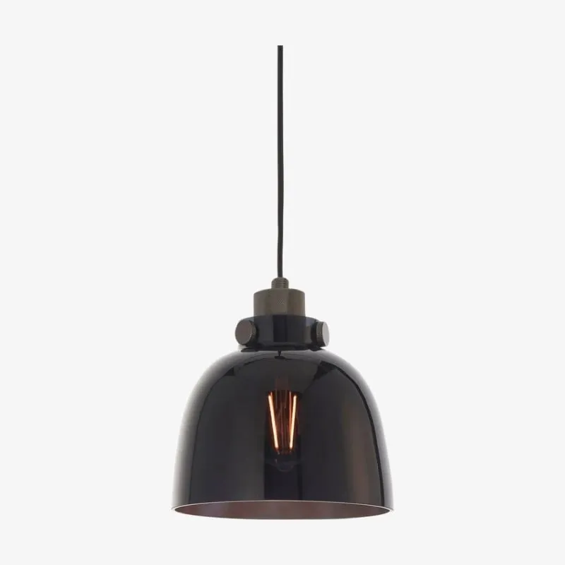 Readium Tinted Glass Pendant Light - Minimalist Dome Shade Adjustable for Kitchen Island and Dining Room KL1830