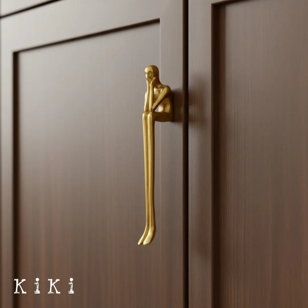 Verlitho Artistic Sculptural Lines Drawer Handle - Nordic Contemporary Design Interior Decor KL2350
