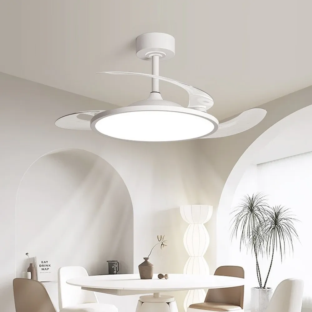 Minimalist White 3 Blade Fan Ceiling Light For Dining Room KL940