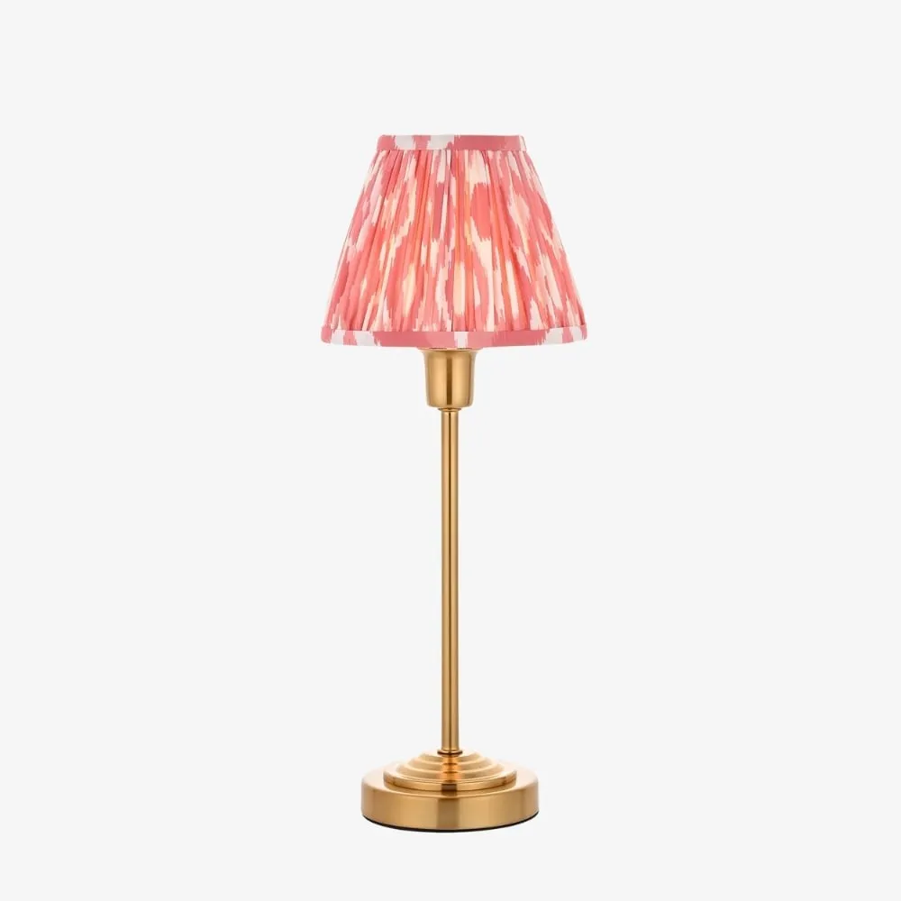 Bronzuno Patterned Fabric Table Lamp - Brass or Bronze Finish Modern-Bohemian Bedside & Living Space Light KL1909