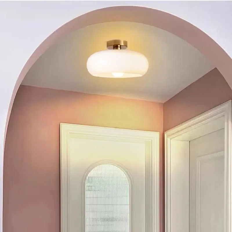 Bauhaus Style Vintage Glass Ceiling Light KL49