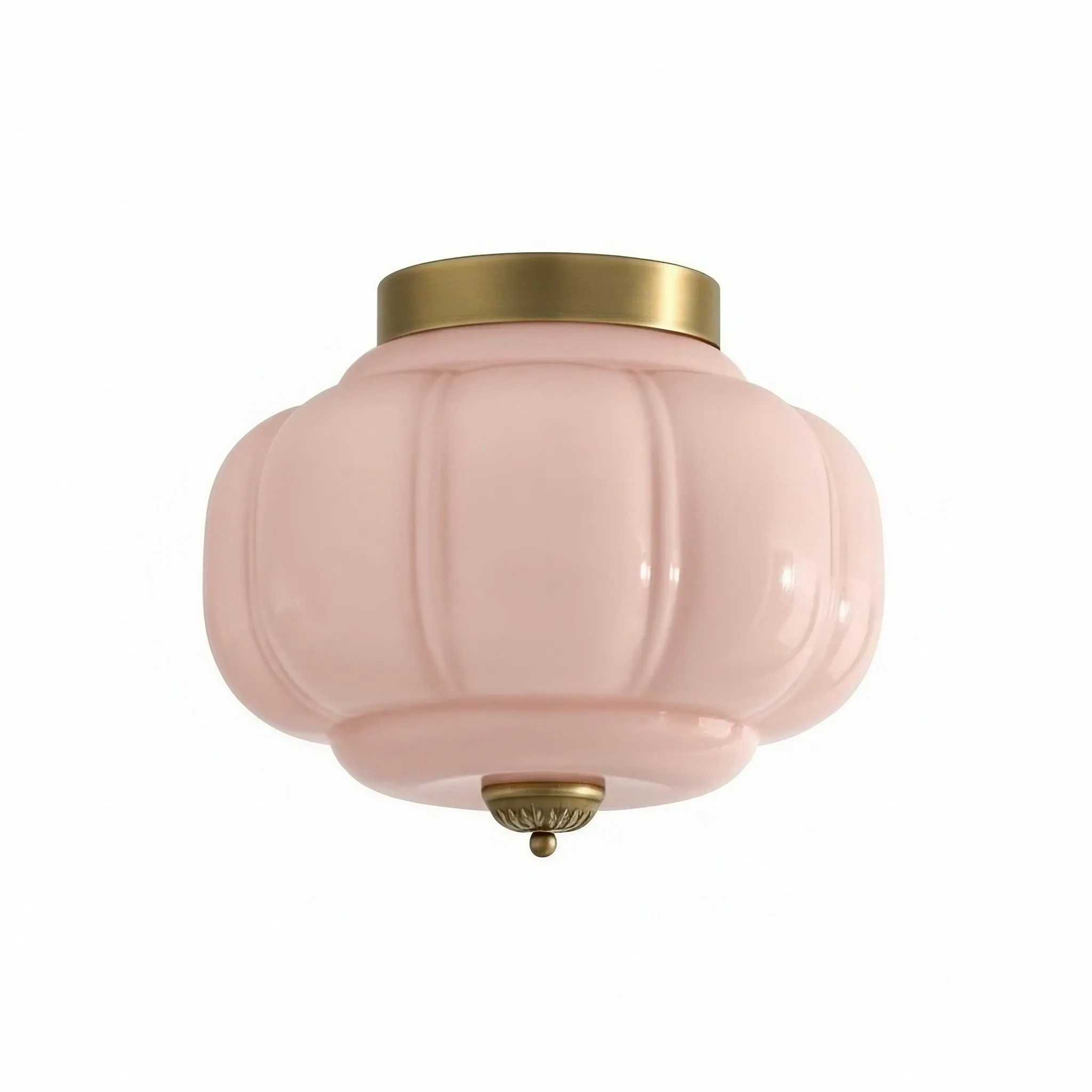 Eloise Pumpkin Inspired Retro Design Glass Ceiling Light - Accent Lighting for Living Room KL1393