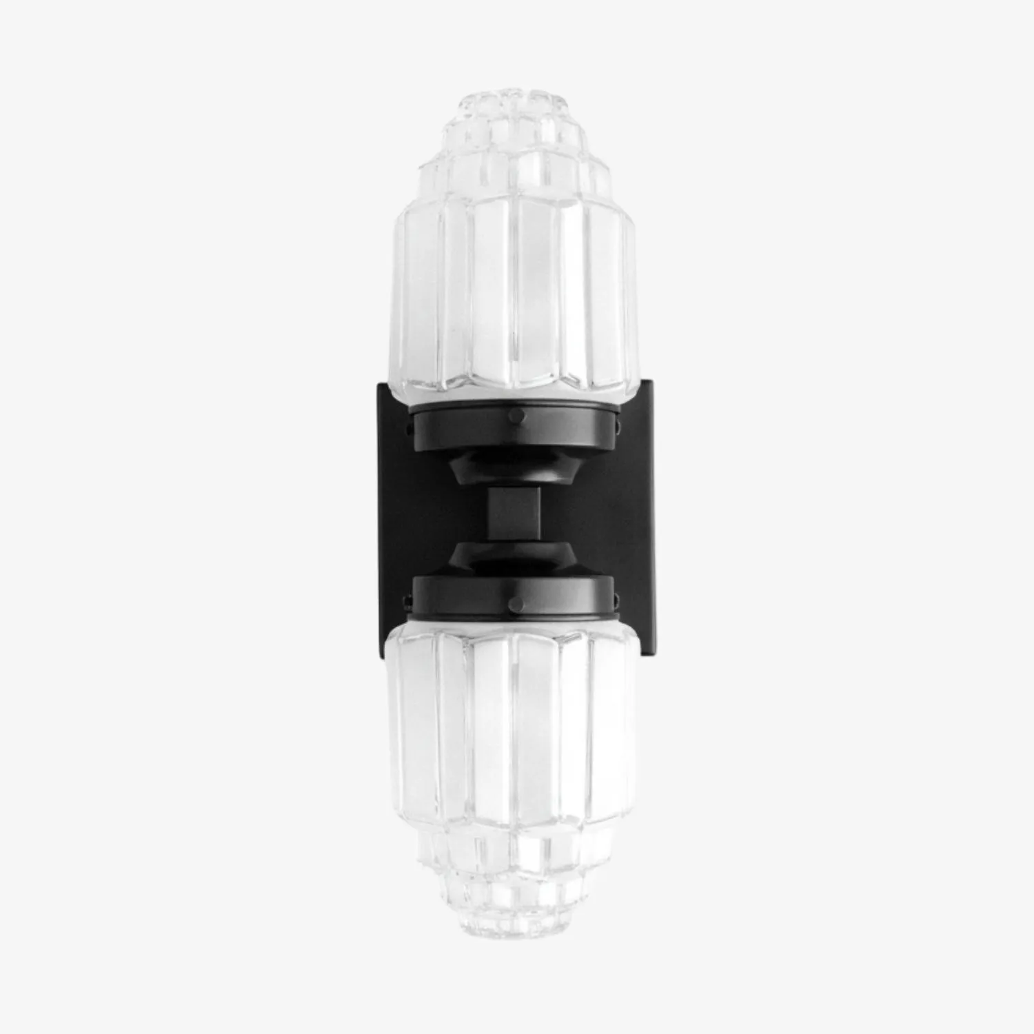 Tierlux Glass Art Deco Wall Sconce - Glass Frosted Globes with Skyscraper Globe KL1444