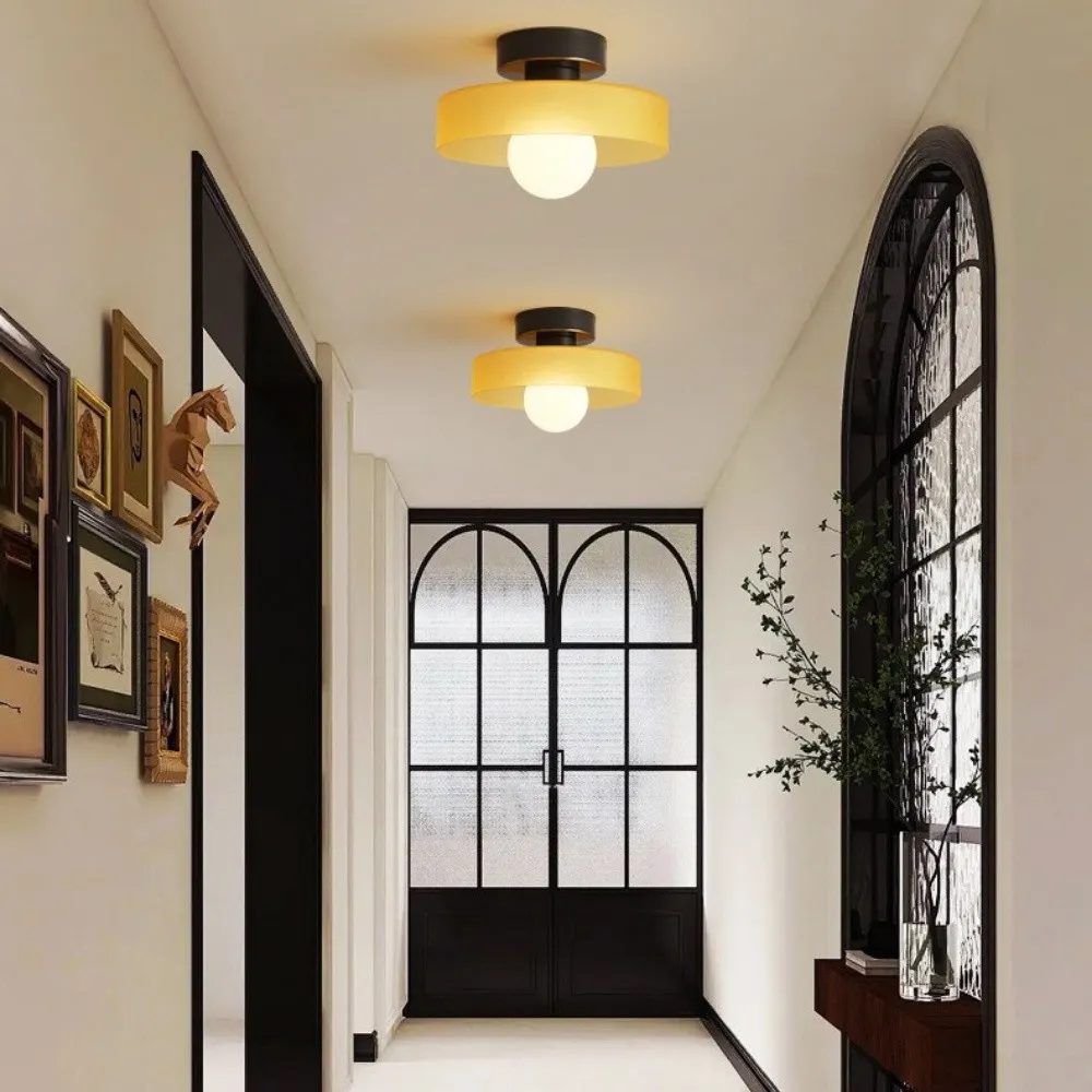 Stained Glass Flush Disc Orb Ceiling Light KL917