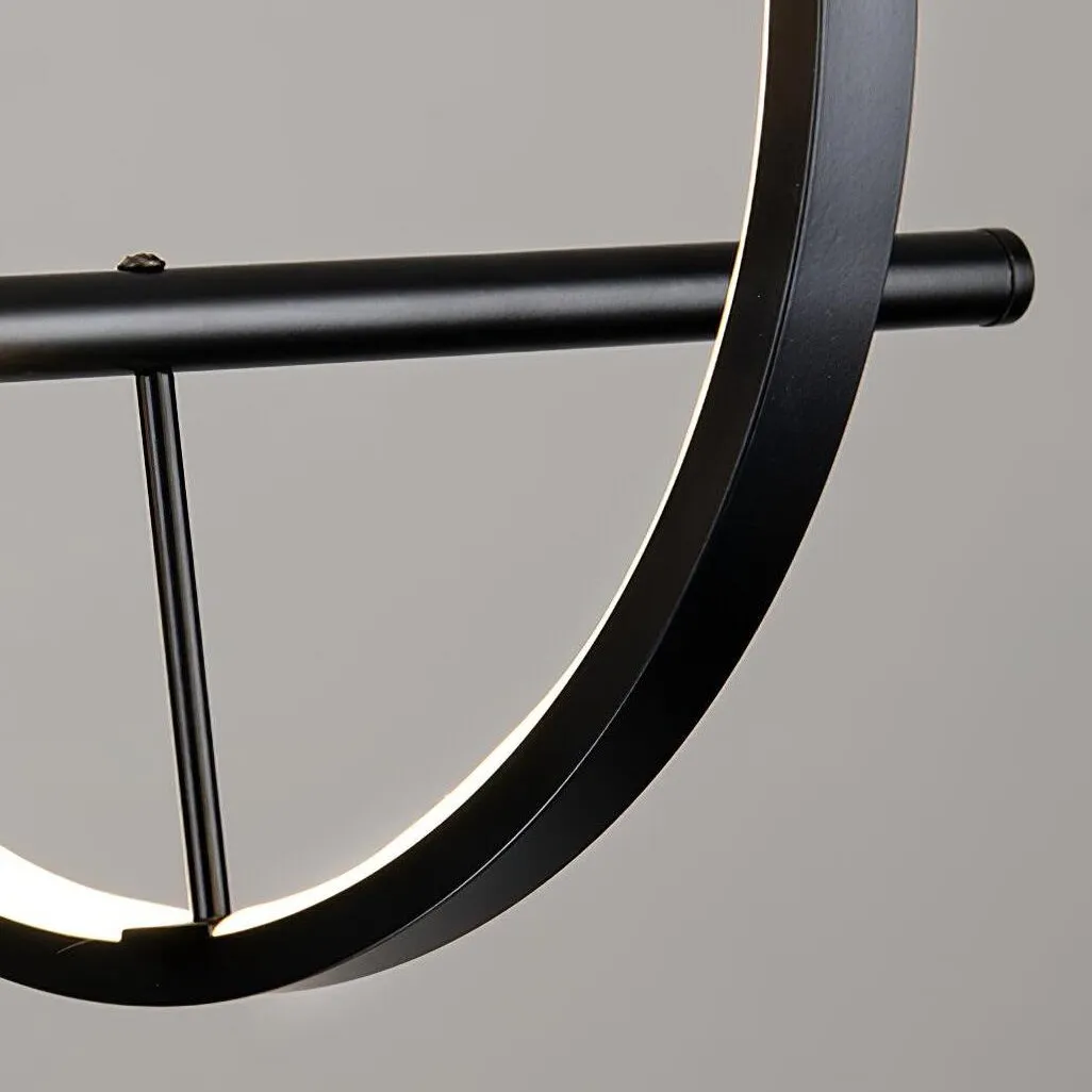 Linear Glass Globe Circle Island Pendant Lamp KL97