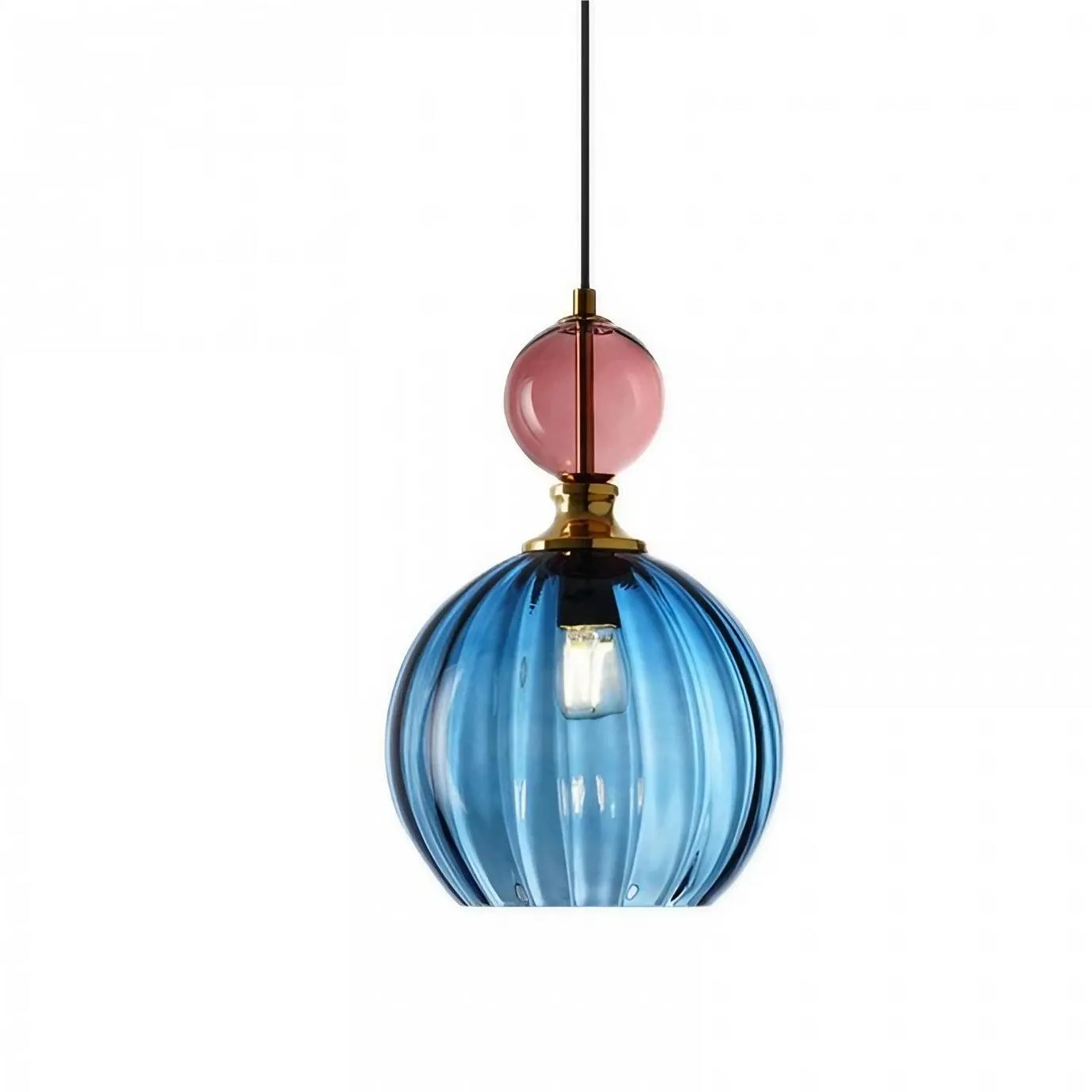 Modern Stained Glass Globe Pendant Light KL56
