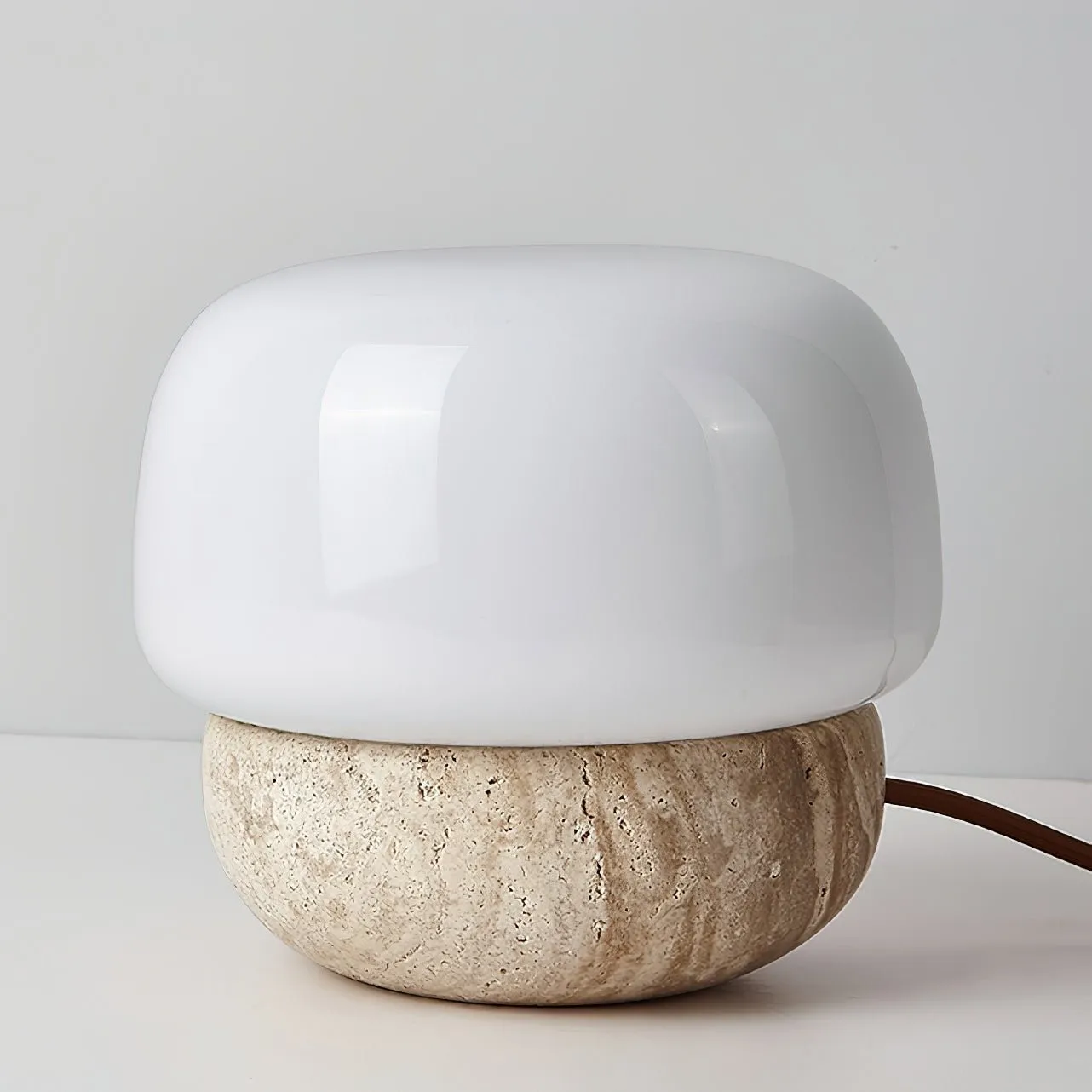 Nordic Style Round Travertine Table Lamp KL344