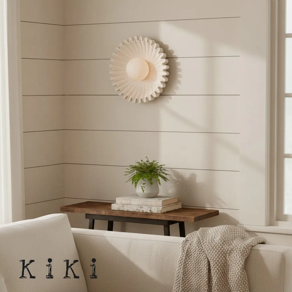 Sculptural Ceramic Wall Sconce – Opal Globe Sconce with Ceramic Finish KL246