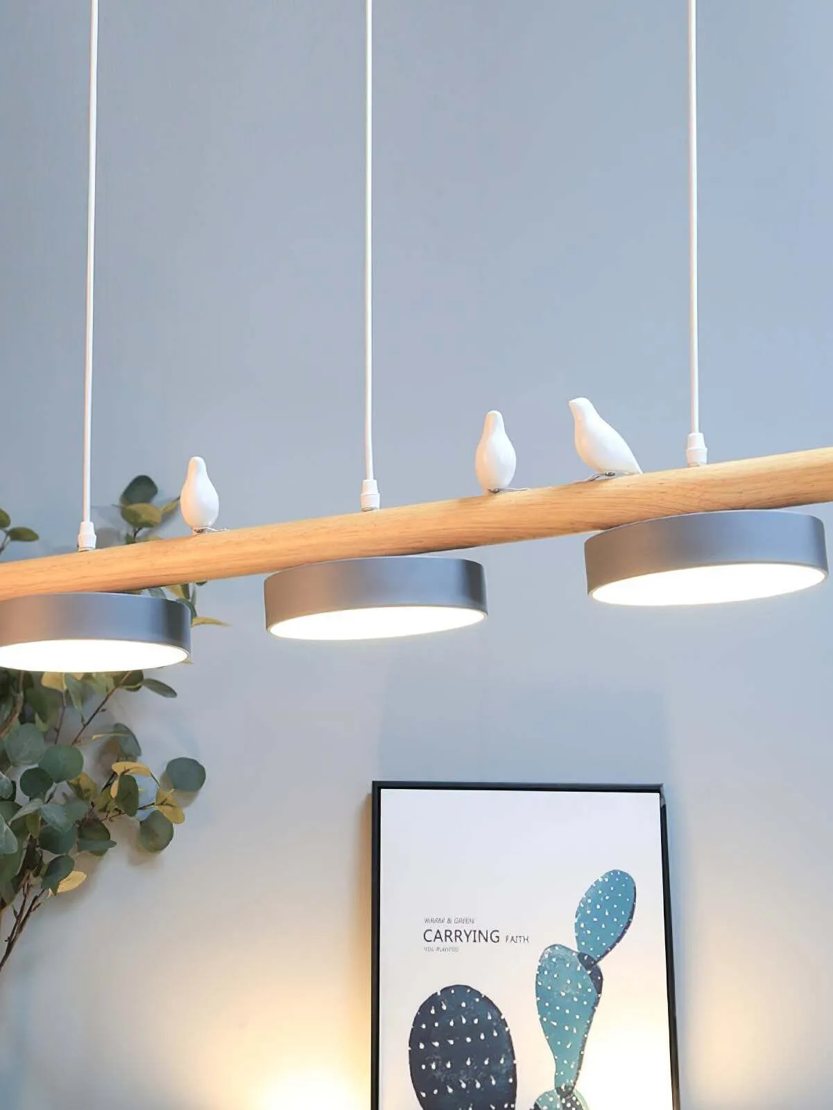 Creative Branch Bird Shaped Pendant Lamp KL864