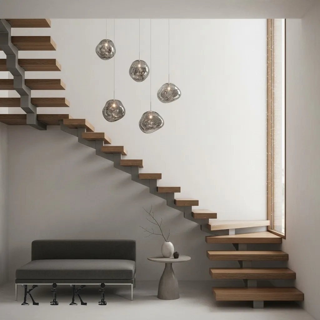 Modern Melt Pendant Light - Fluid Shape Acrylic Pendant Light for Kitchen