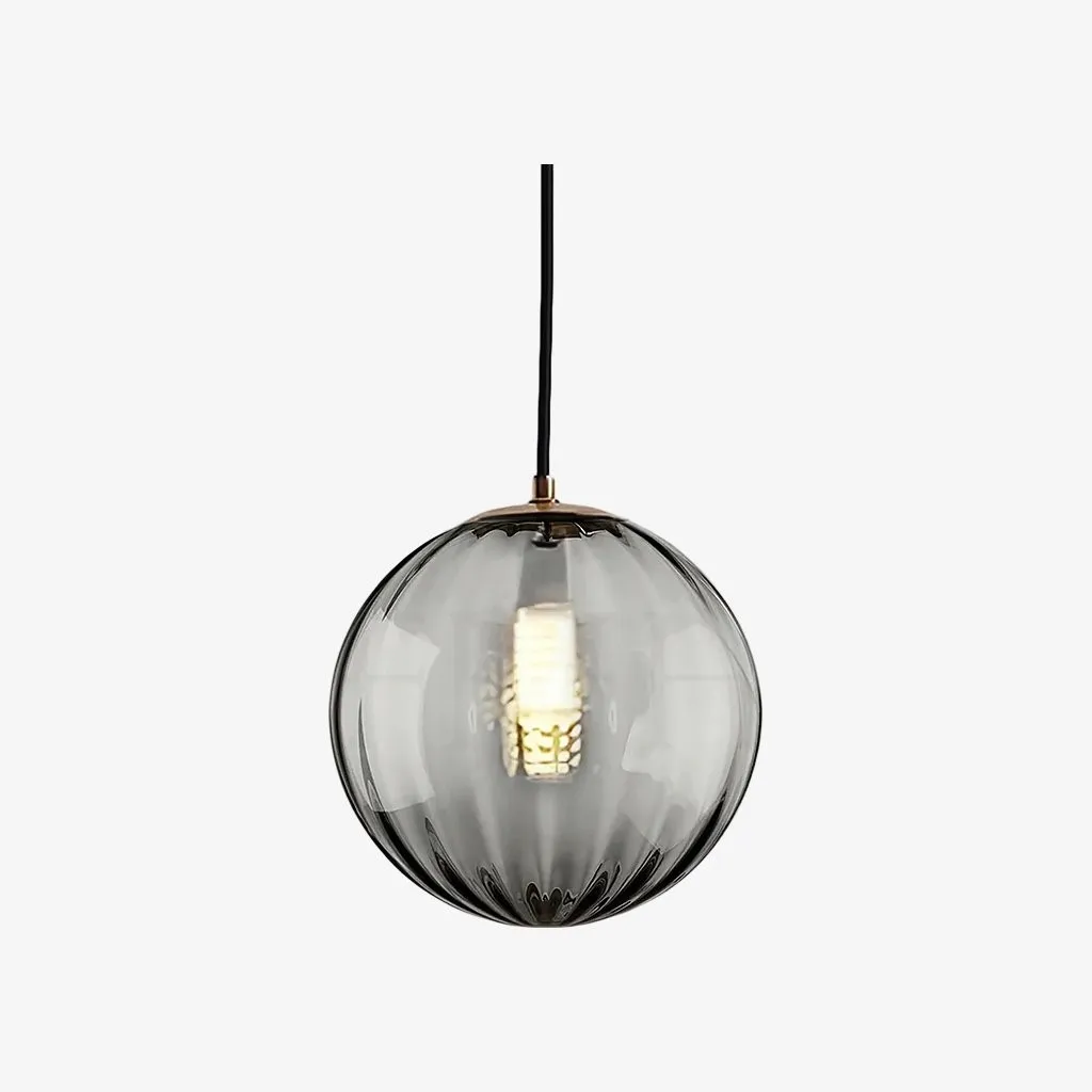 Lunorie Modern Sculptural Glass Globe Pendant Light for Dining Room and Kitchen Lighting KL2131