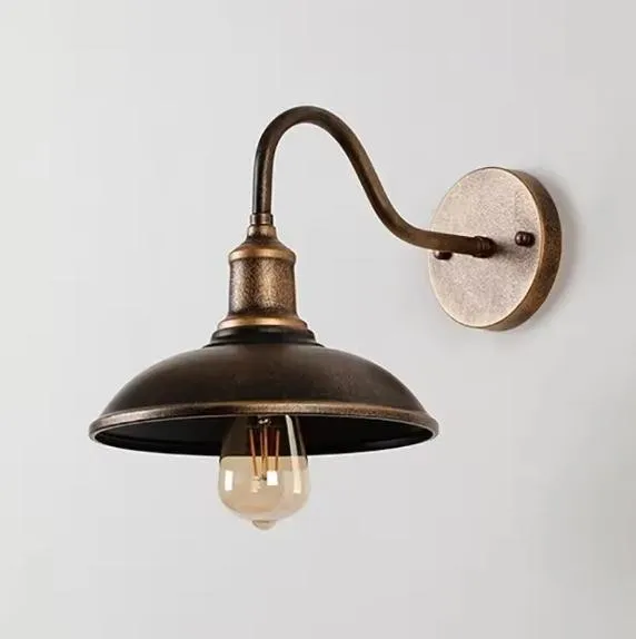 Retro Industrial Bowl Shaped Outdoor Waterproof Wall Light KL810