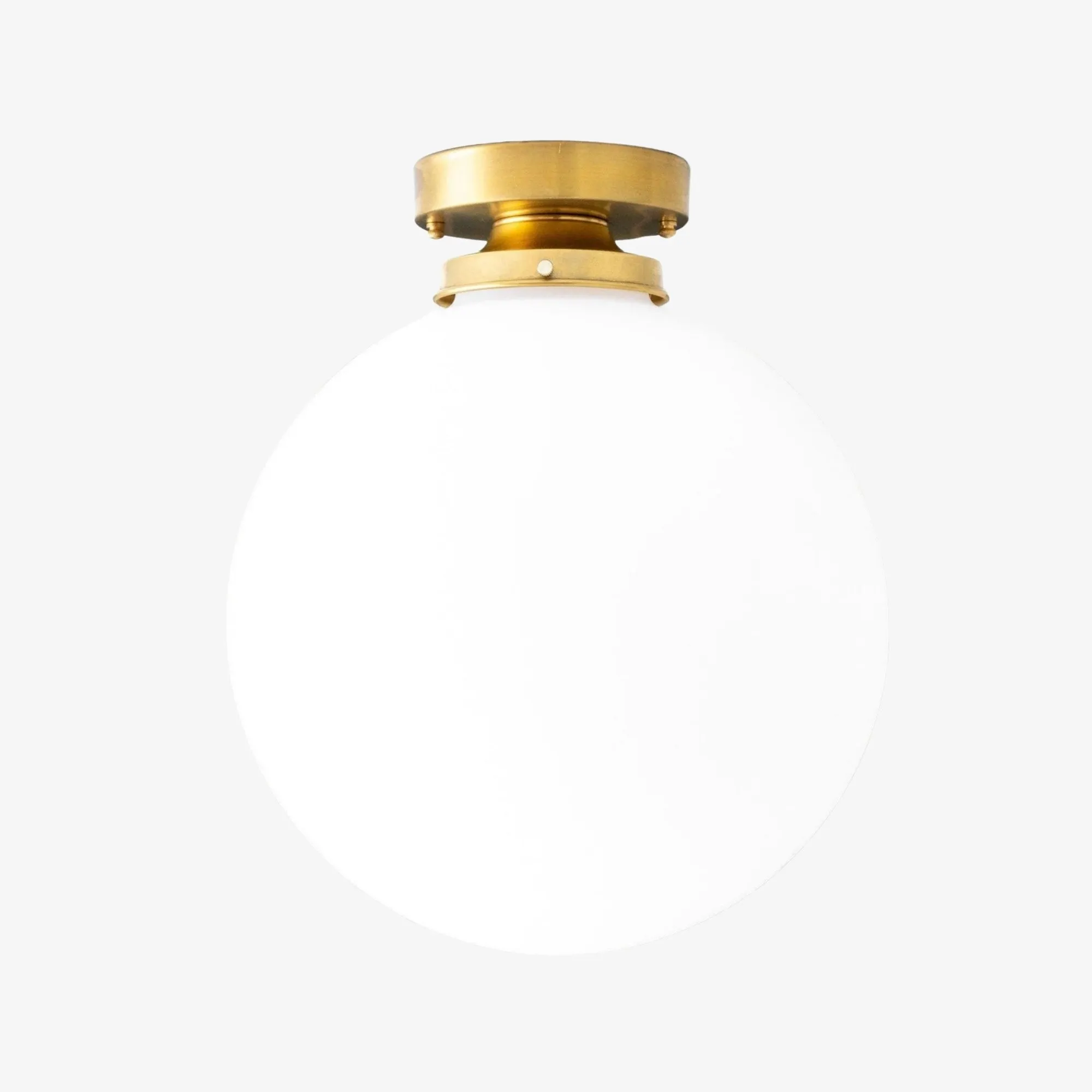 Glorica Glass 12 Inch Globe Ceiling Light - Frosted Glass Art Deco Pendant And Flush Mount KL1486
