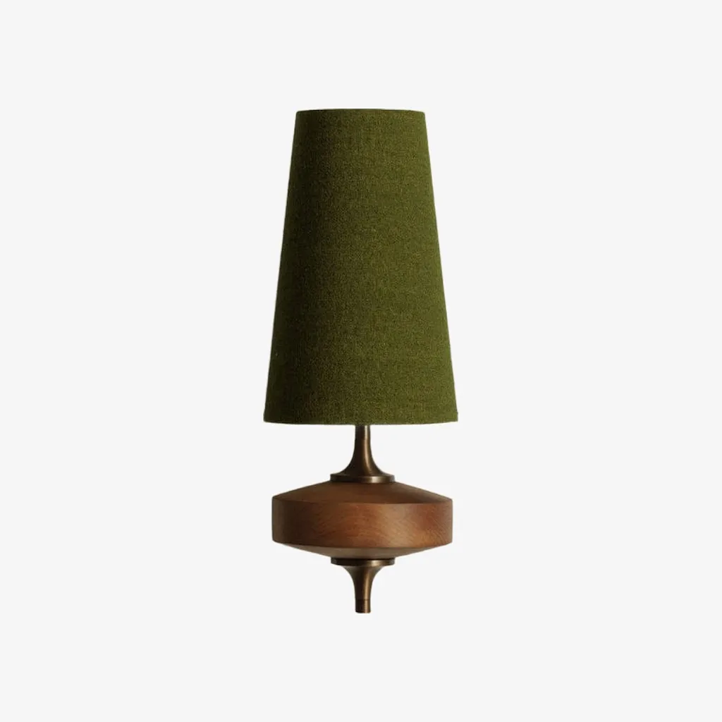 Hour Retro Fabric Shade Wall Sconce – Mid-Century Inspired For Vanity or Bedside KL1176