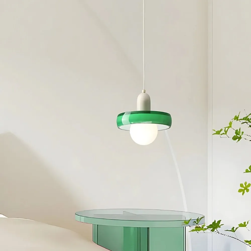Colorful Glass Disc Orb Pendant Light KL916