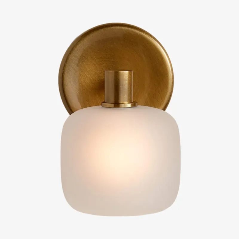 Lirra Frosted Glass Cylinder Wall Lamp - Modern Minimal Bathroom Vanity KL1698